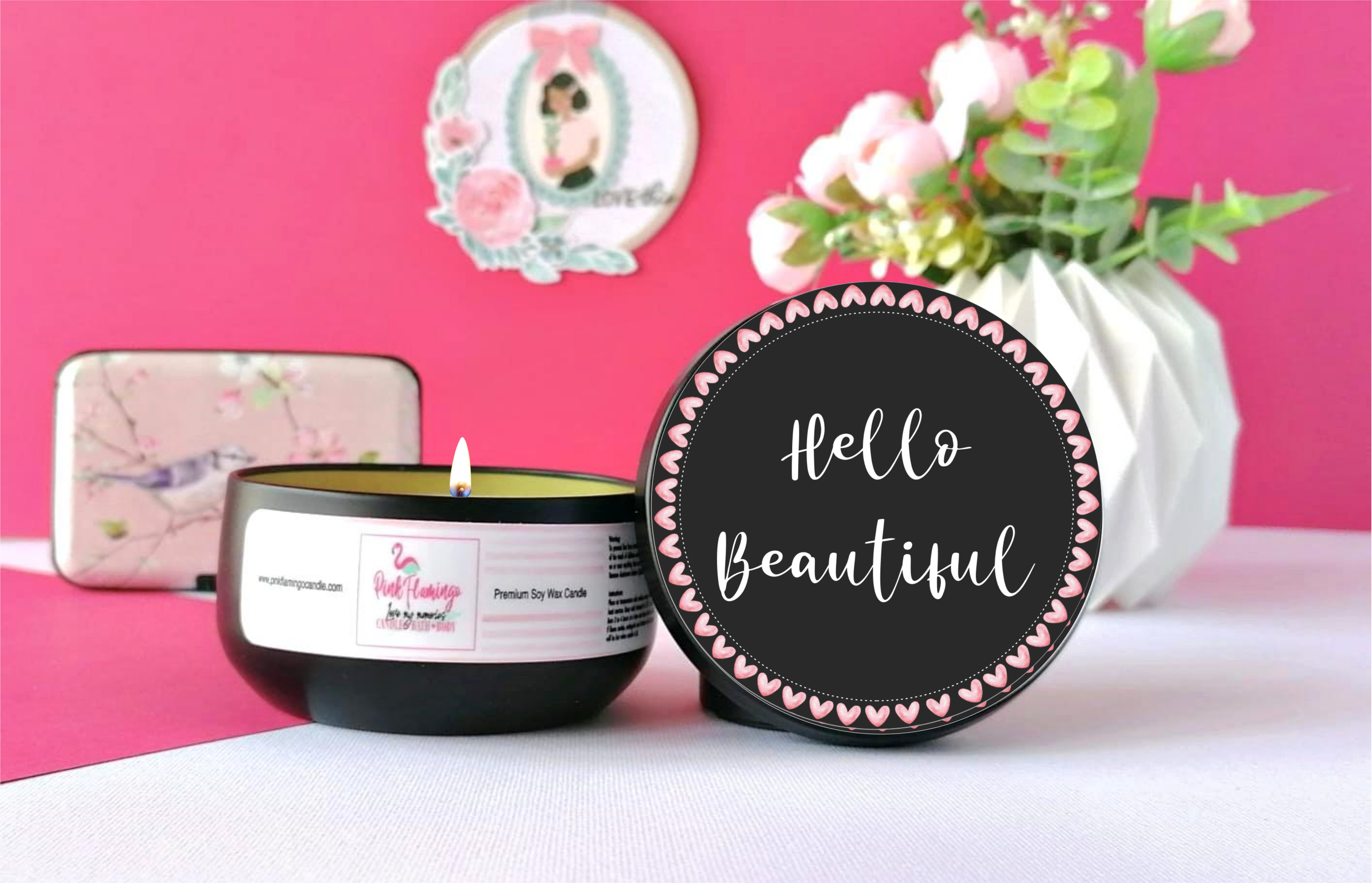 Hello Beautiful Scented Candle | Thank You Gift | Birthday Gift | Best Friend Gift | Appreciation Gift | Personalized Gift | Soy Candle |